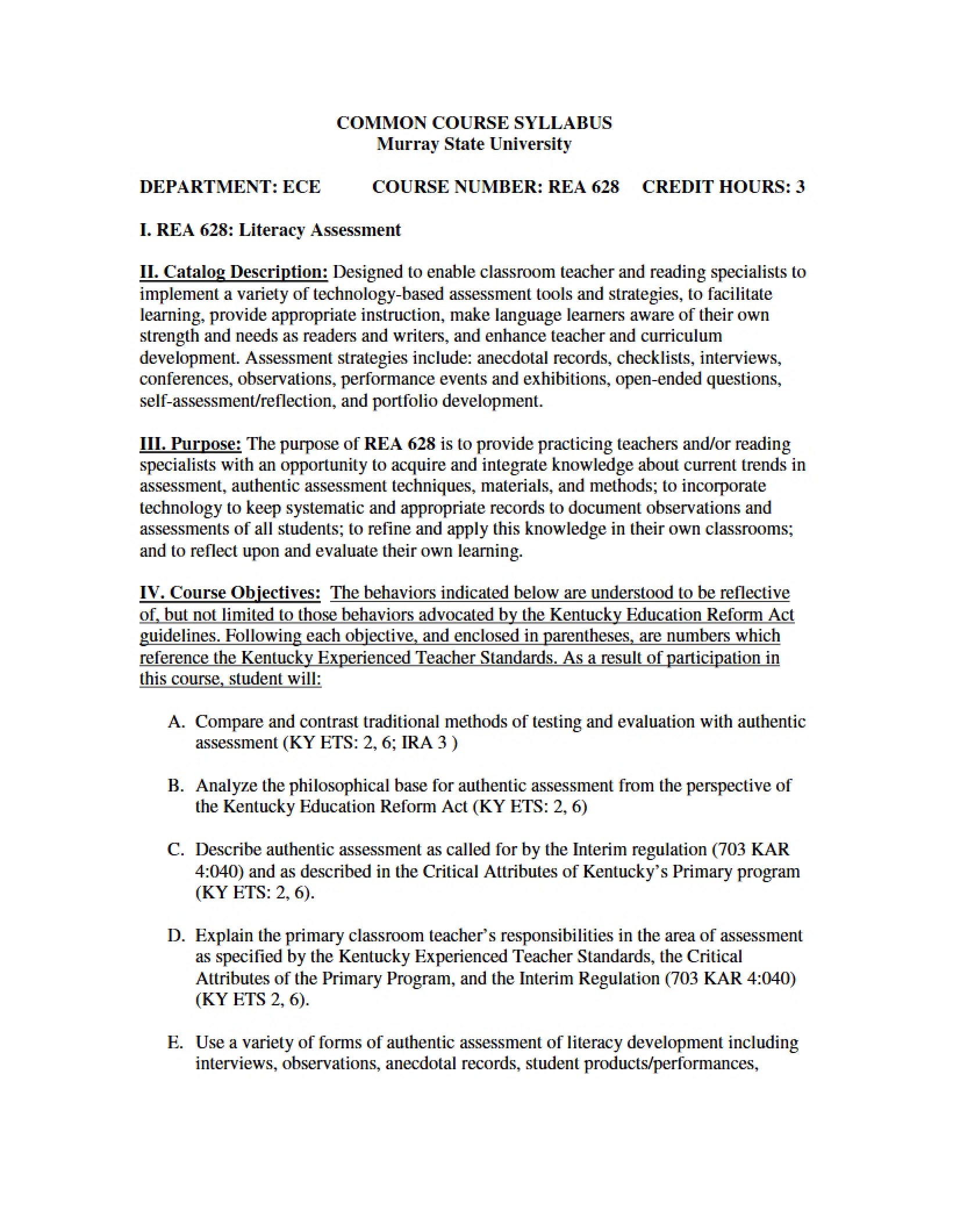 Syllabus - 11 Pages