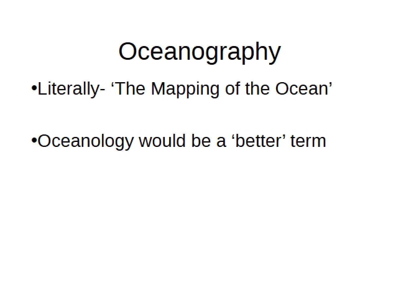 Fundamentals of Marine Science