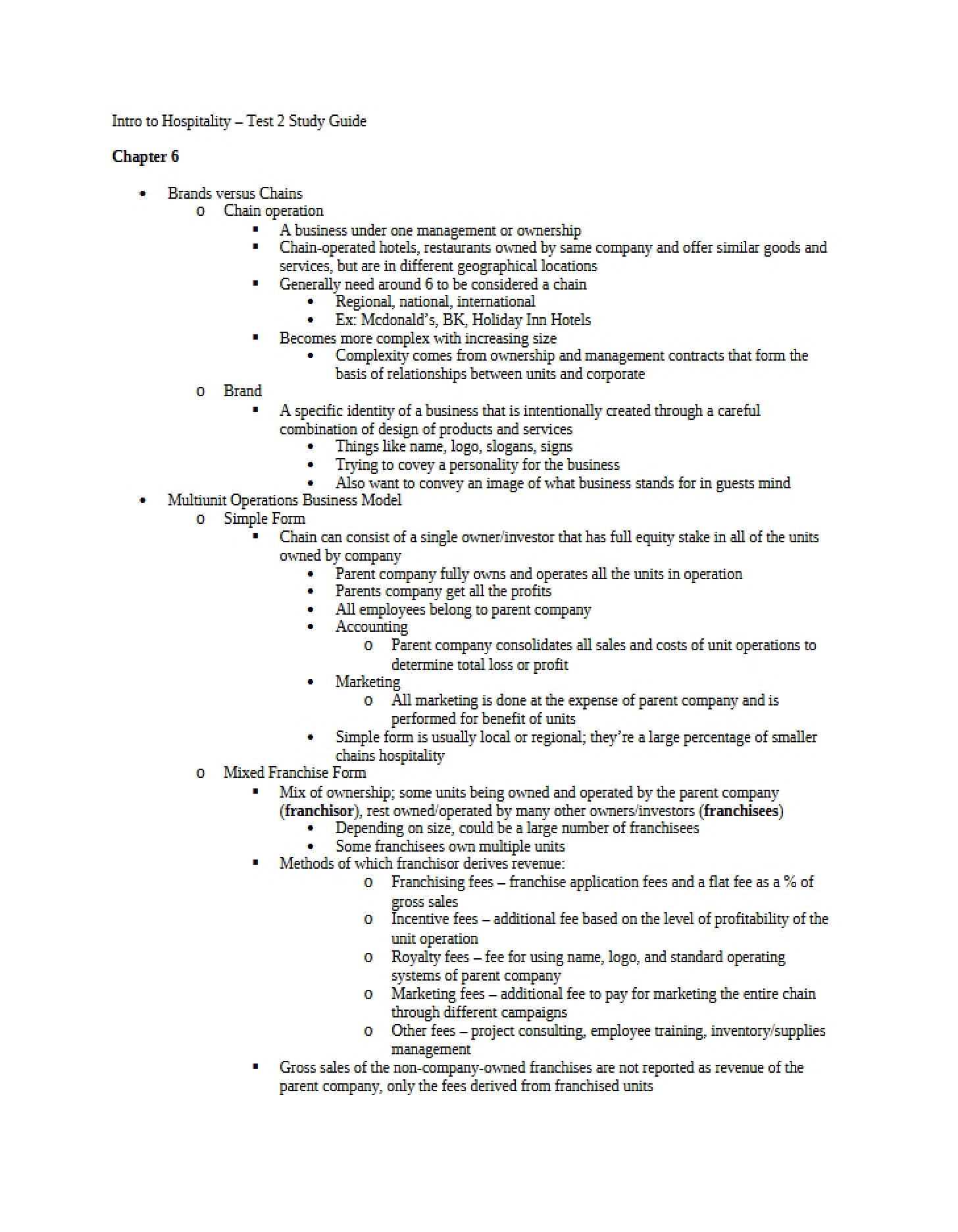 Foundations of the Hospitality Industry