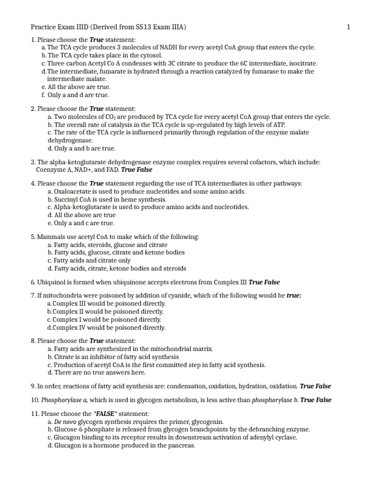 Exam Three D Practice