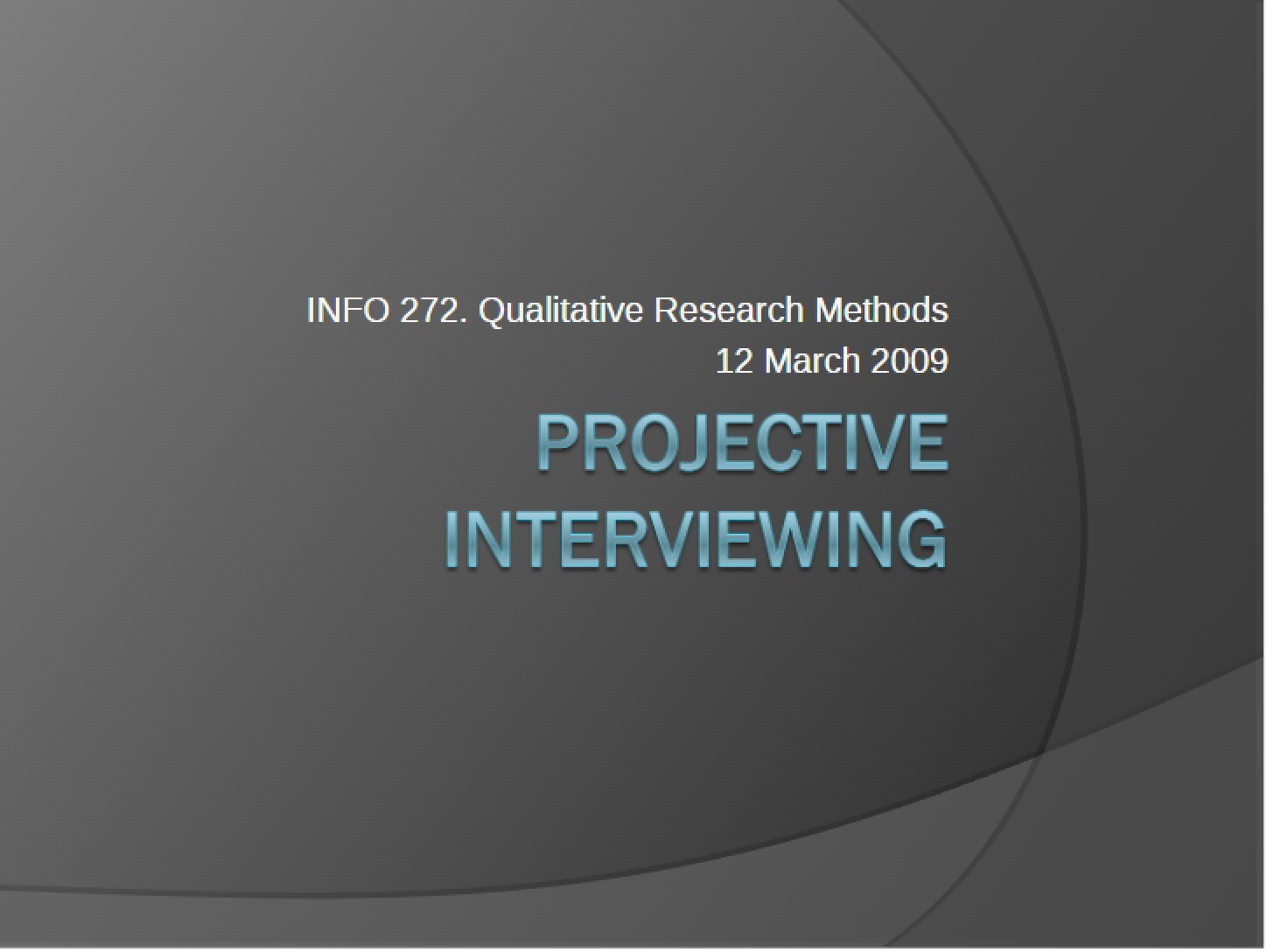 Interviews using Projective Techniques