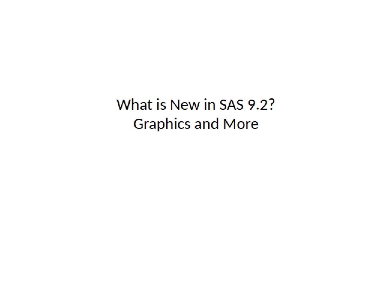 Course Notes for Introduction to SAS