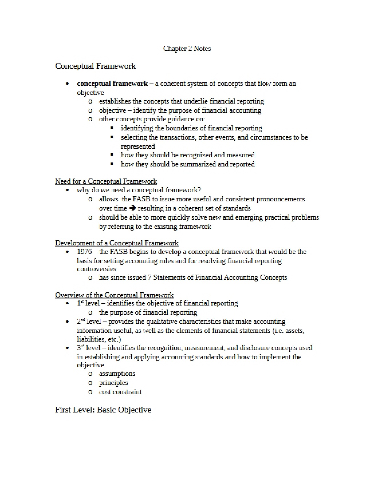 Notes for Chapter 2