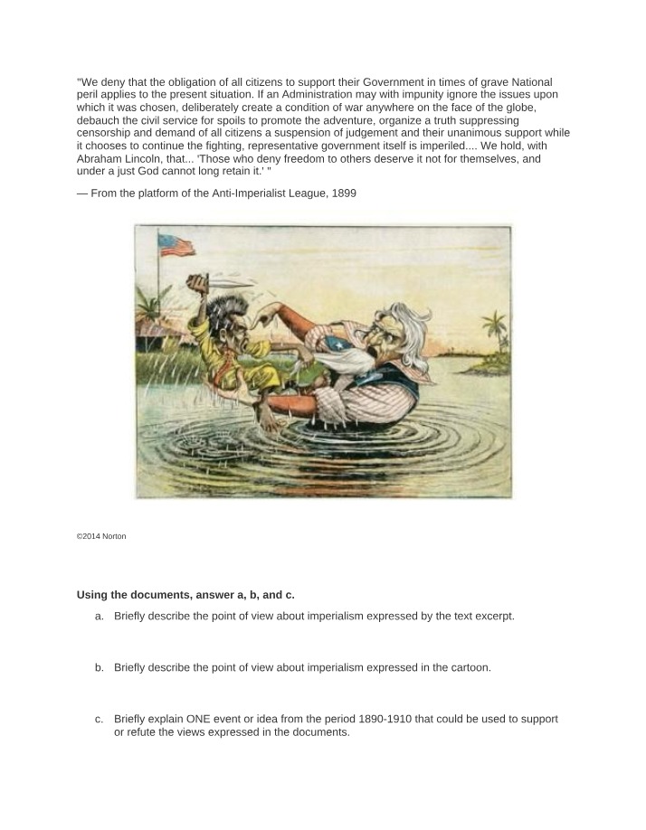 The Anti-Imperialist League - View on Government Actions