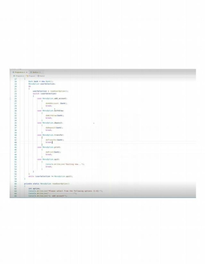 CSE1OOF - Bank Application