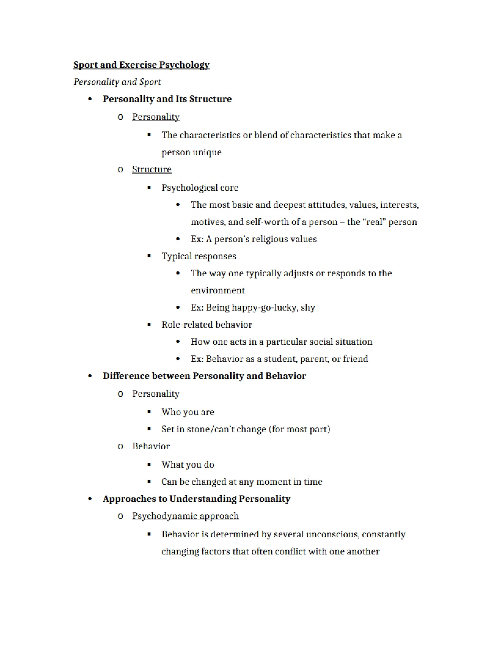 Psychology in Exercise and Sports