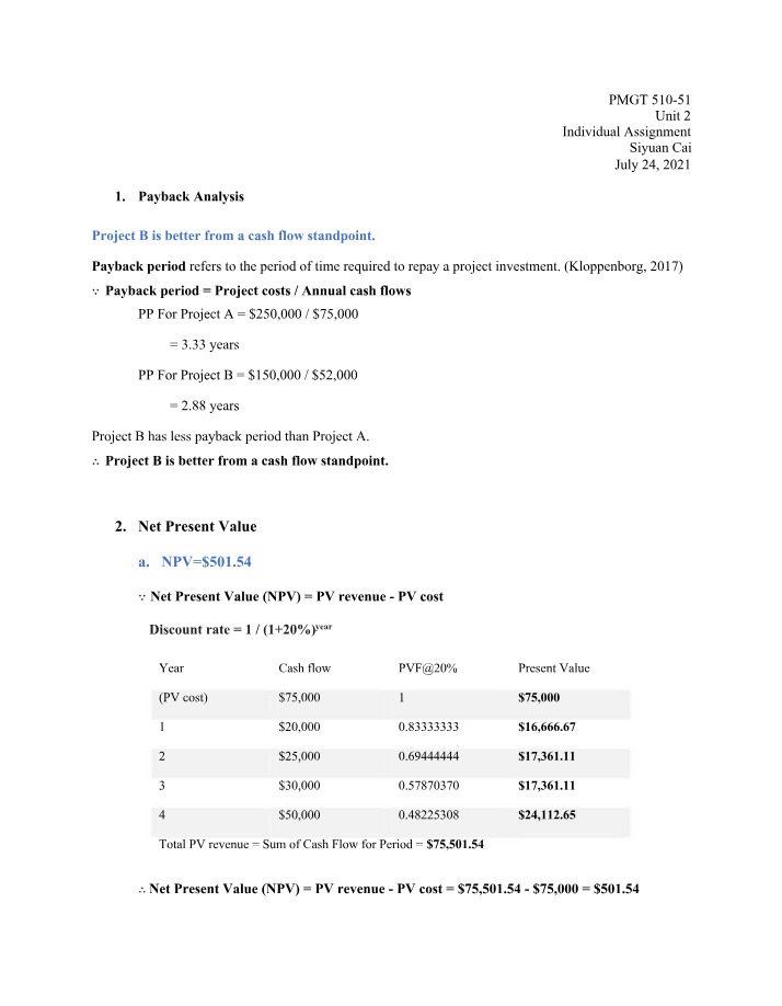 Individual Assignment - Unit 2