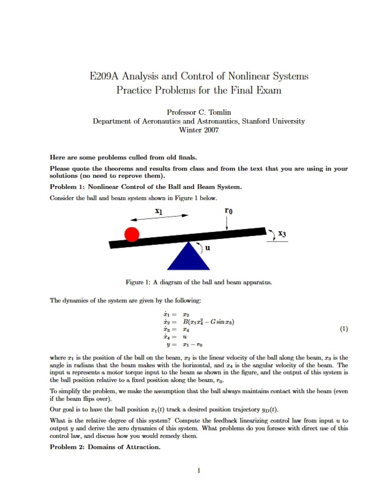 Analysis and Control of Nonlinear Systems - A Analysis and Control of Nonlinear Systems