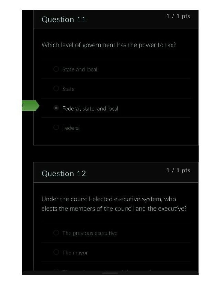 Government Powers - Taxation and Council Elections