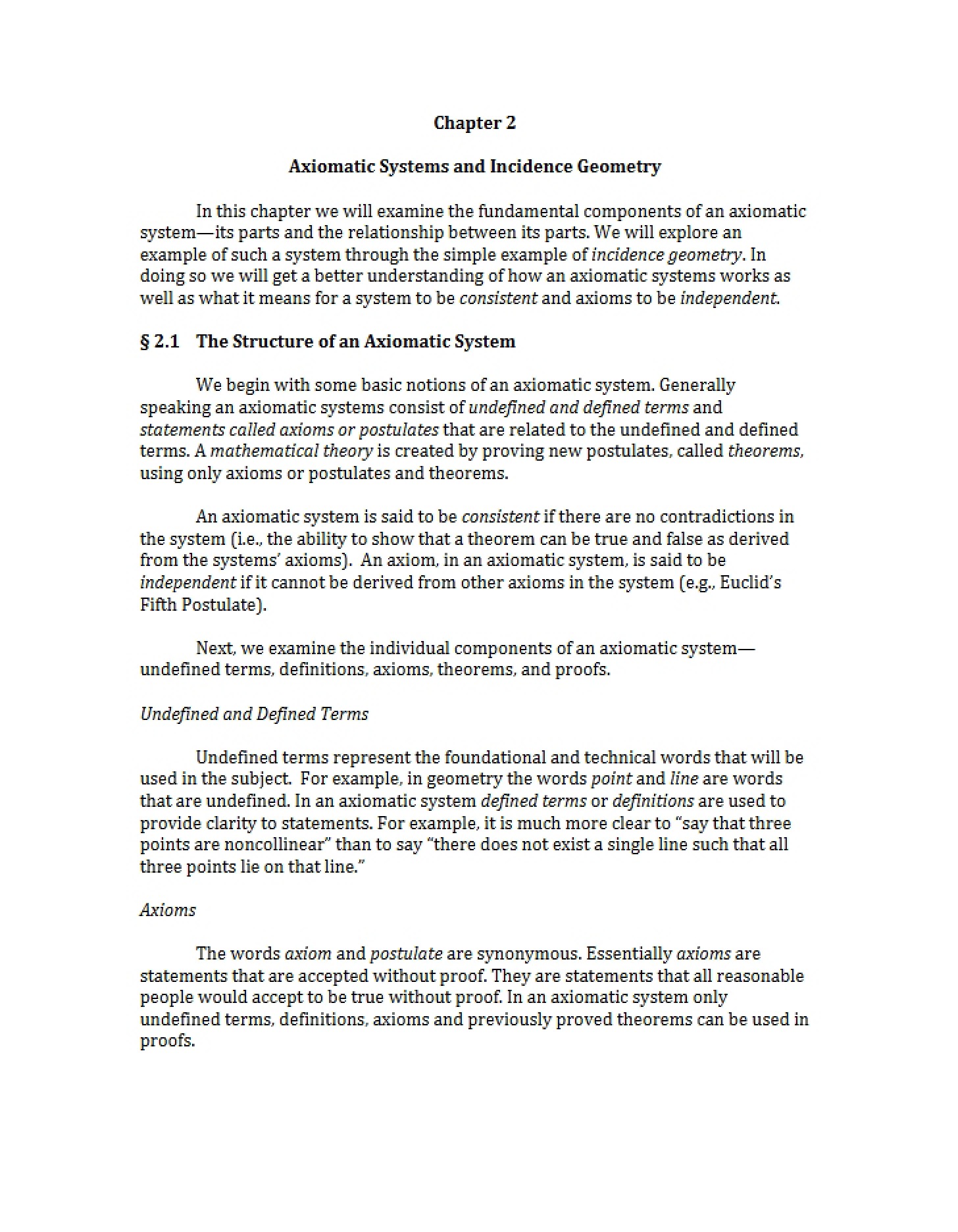 Section 2.1 Materials