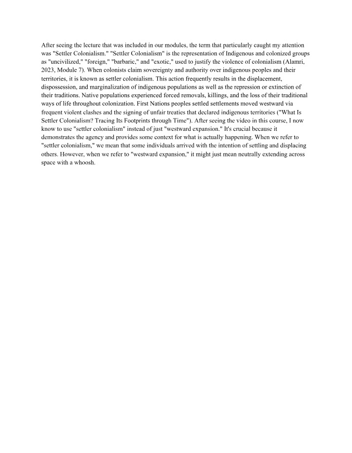 Unmasking Violence in Settler Colonialism