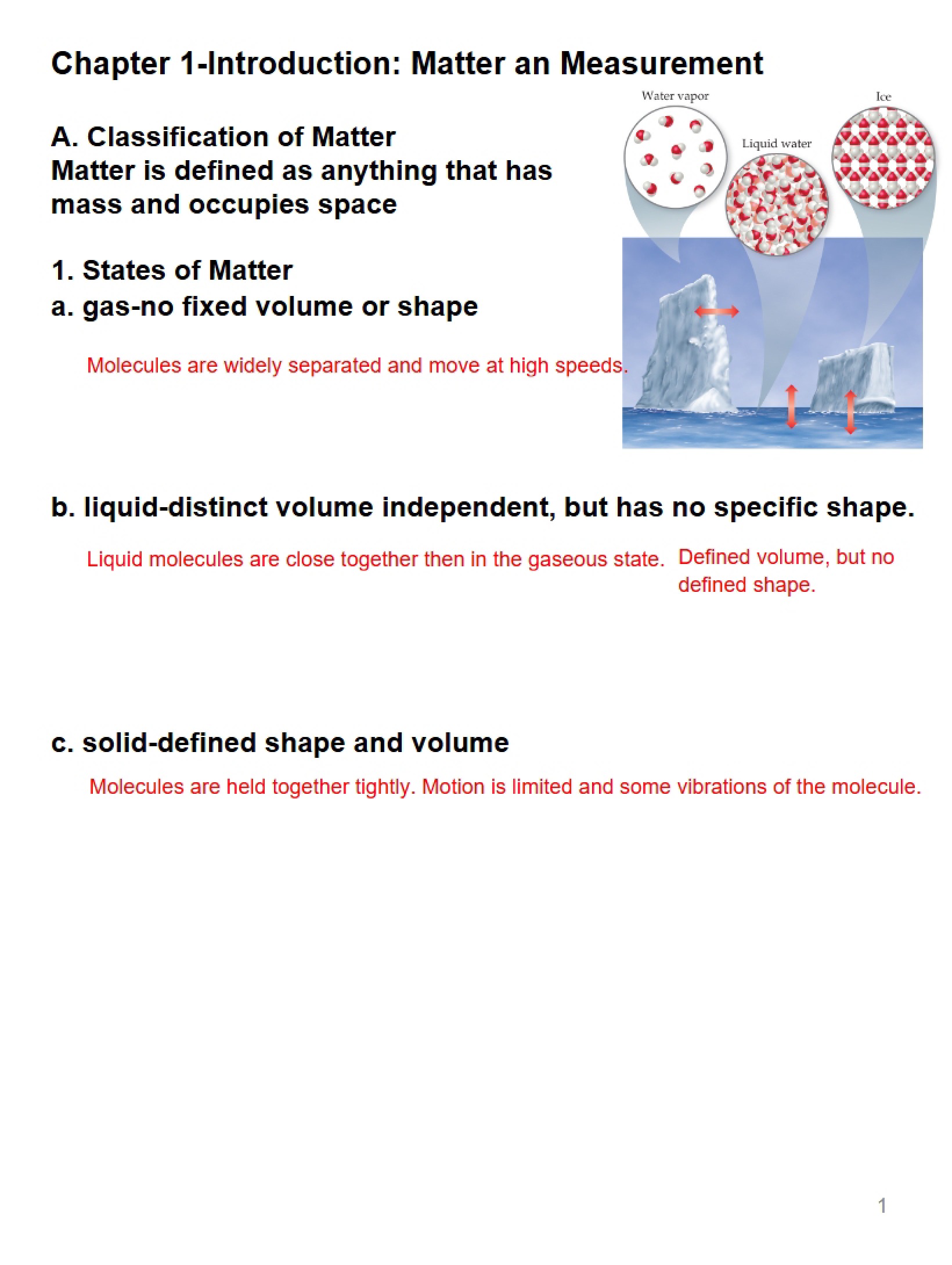 Measurement and Matter Introduction (Ch 1)