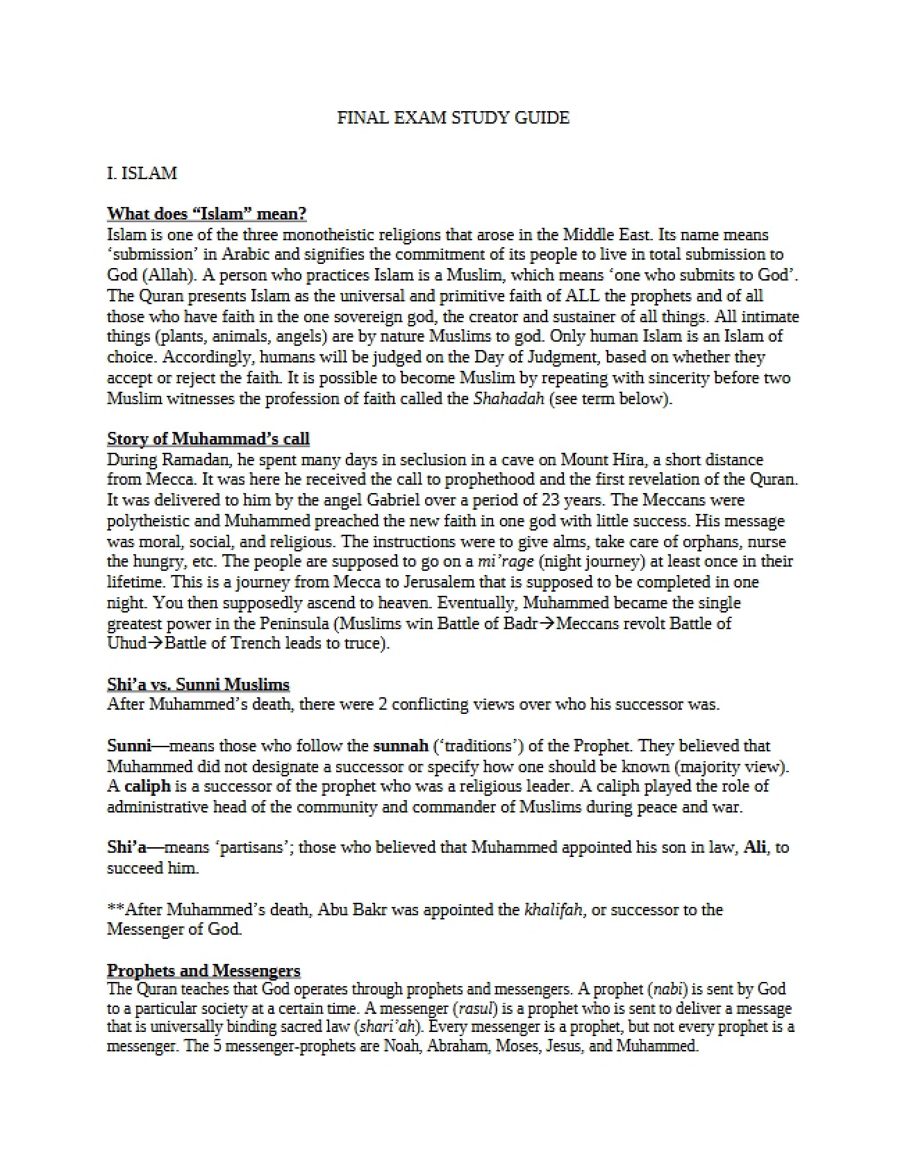 Examination Final
