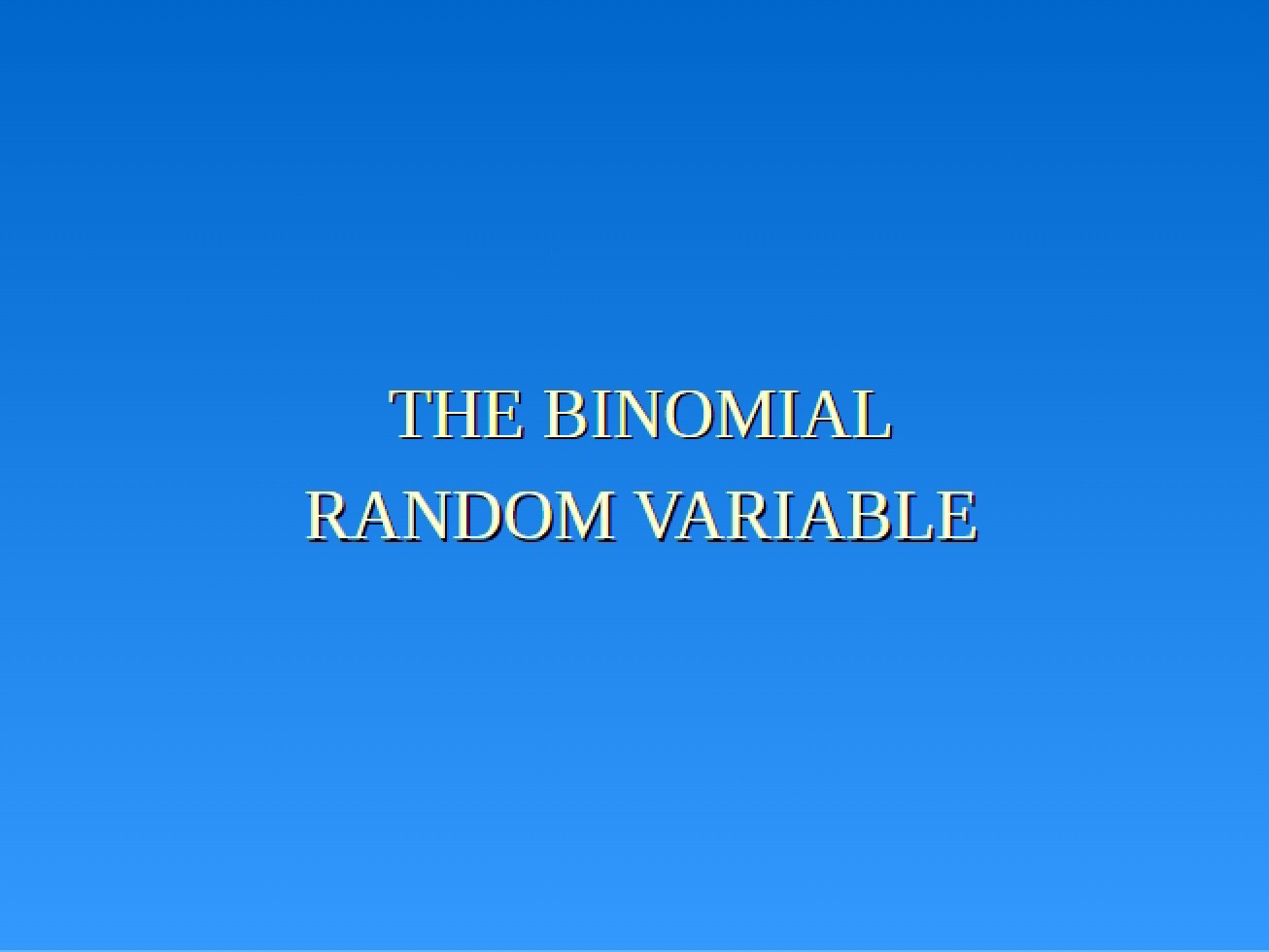 Random Variable Binomial