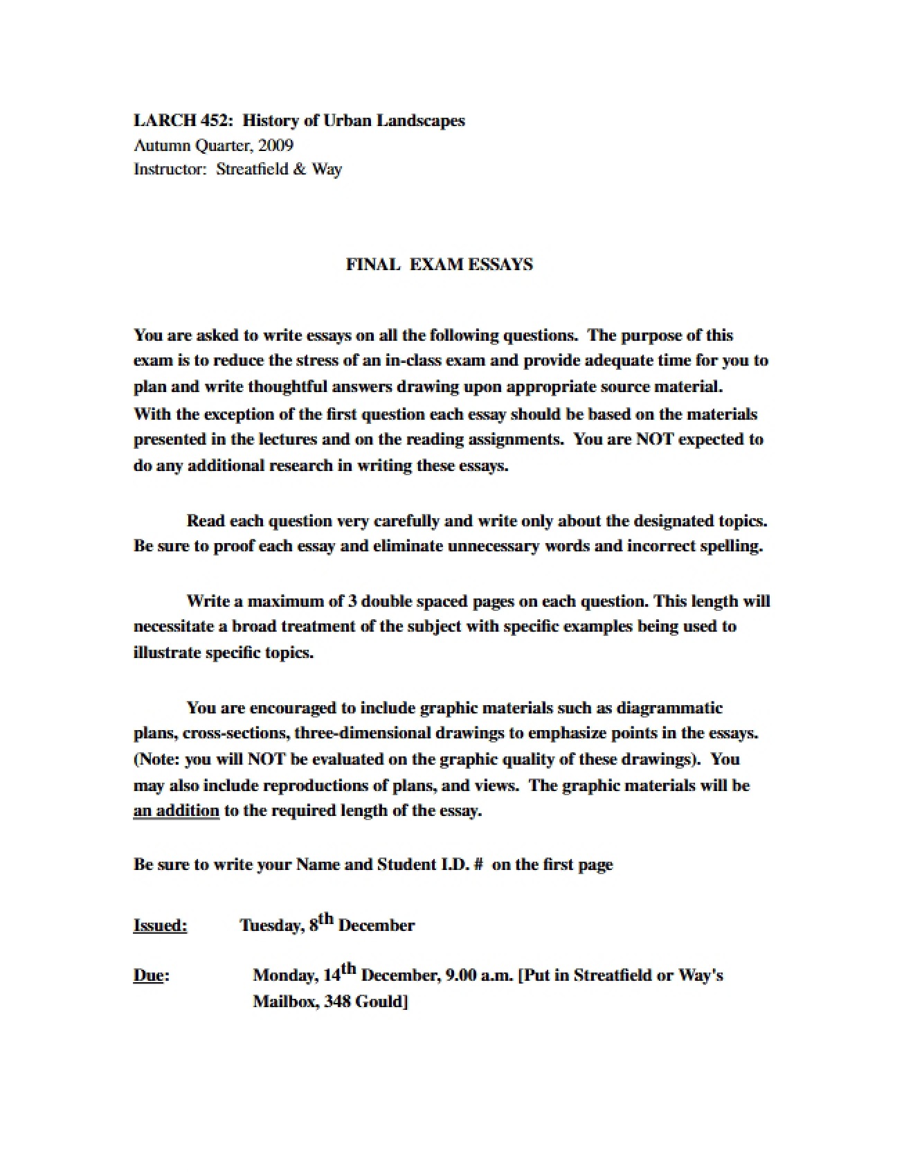 Essay for Final Exam