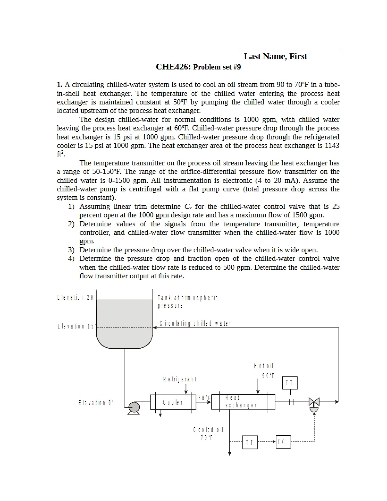 Process Controls Problem Set 9