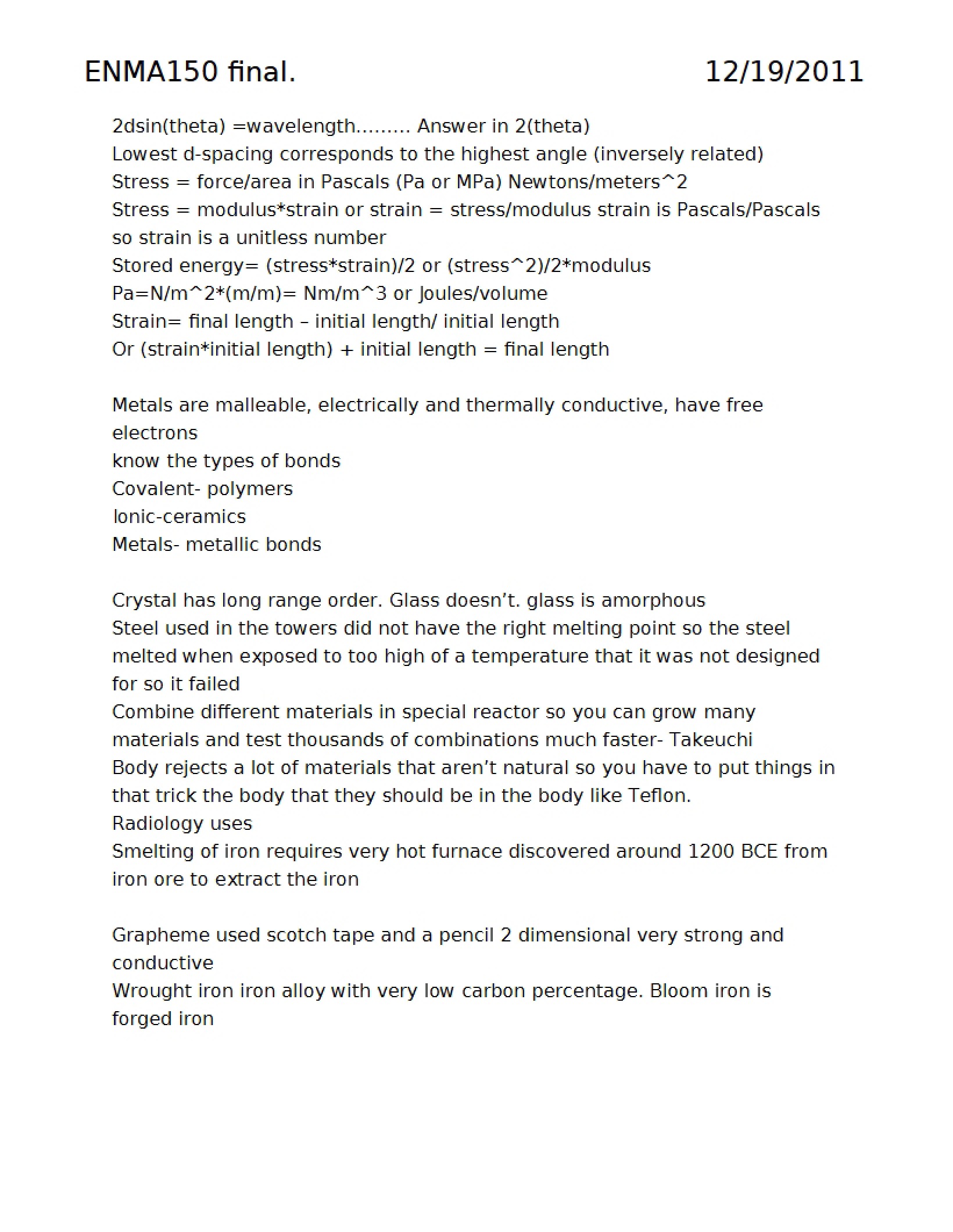 General Study Guide
