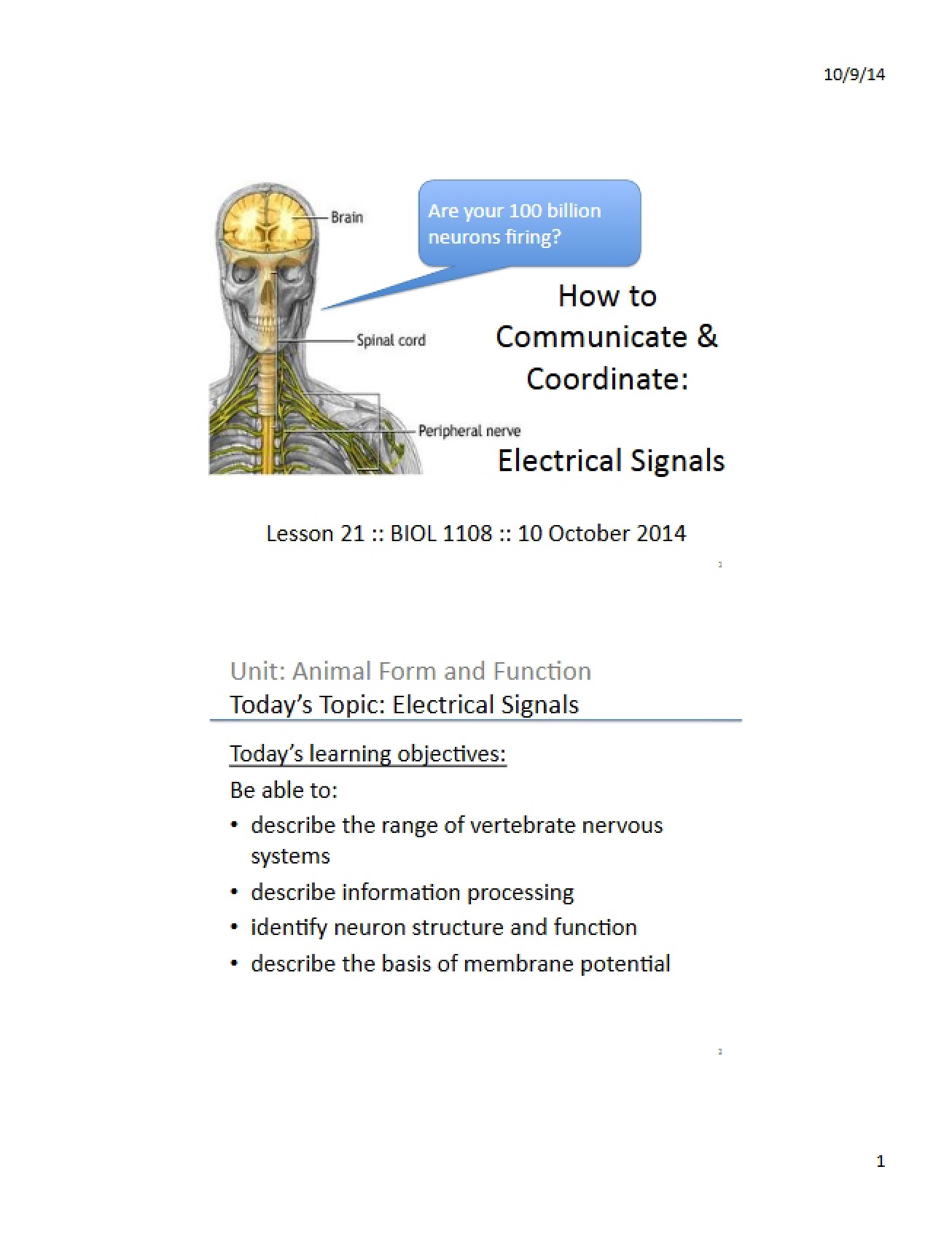 Electrical Signals