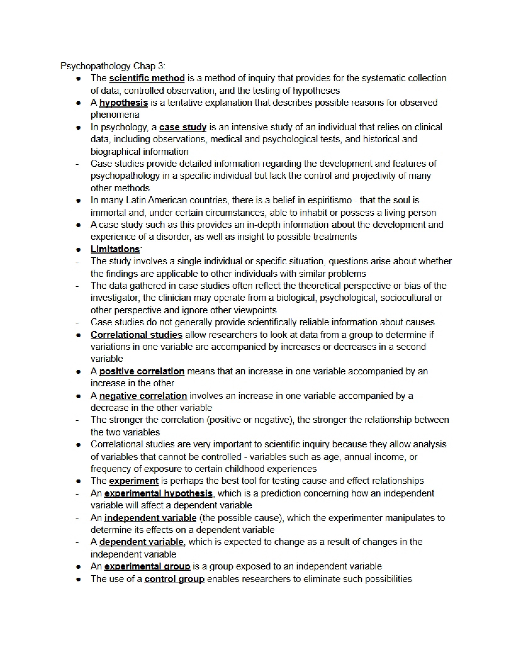 Psychopathology Chapter 3