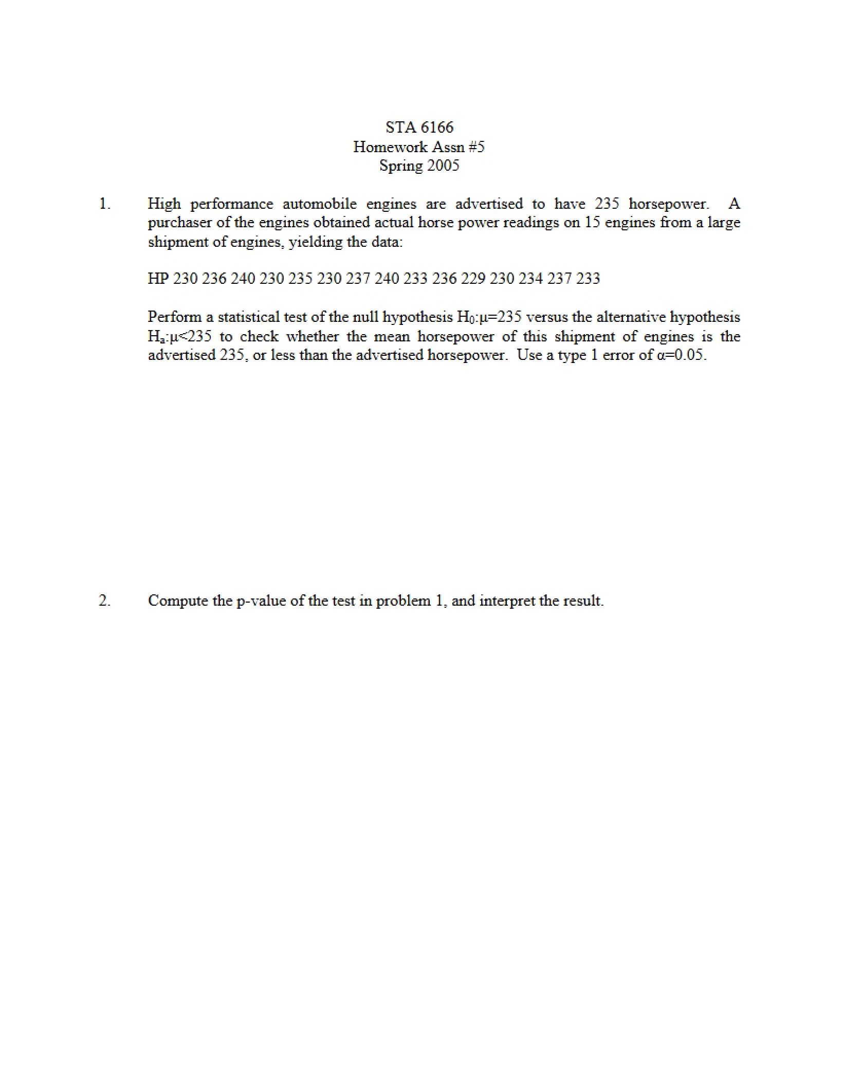 Homework Assignment 5