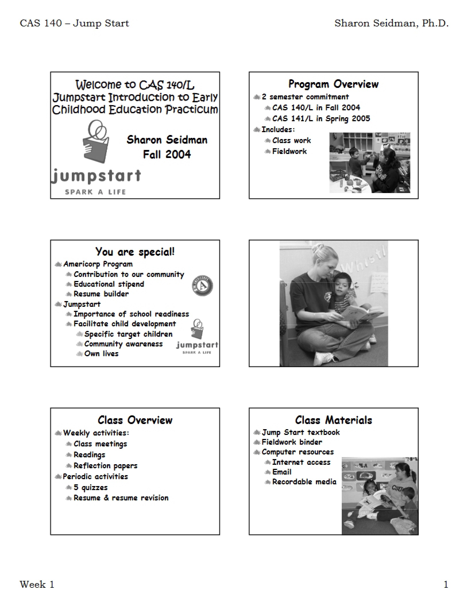 Jump Start Program Overview