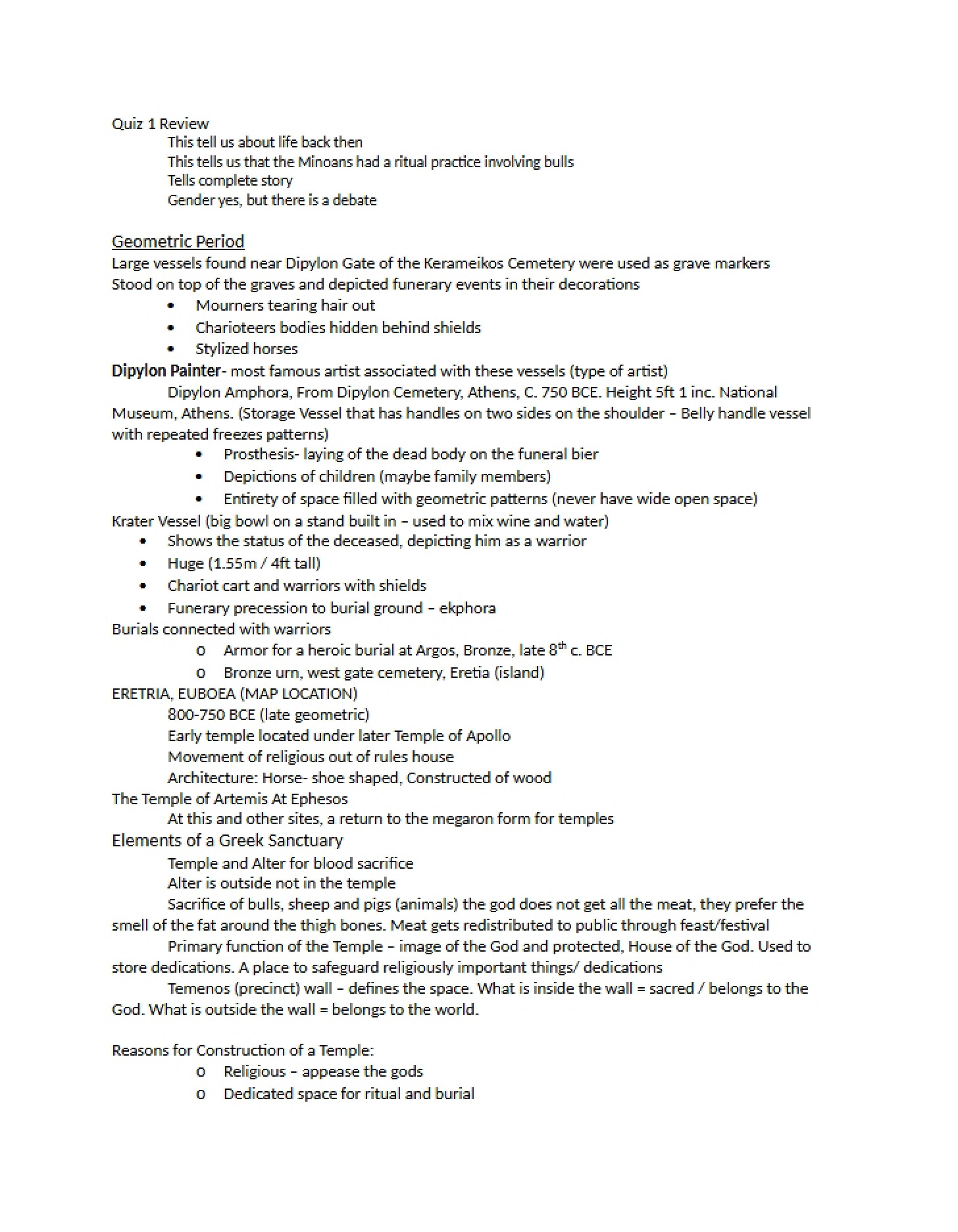 Art History First Midterm Notes