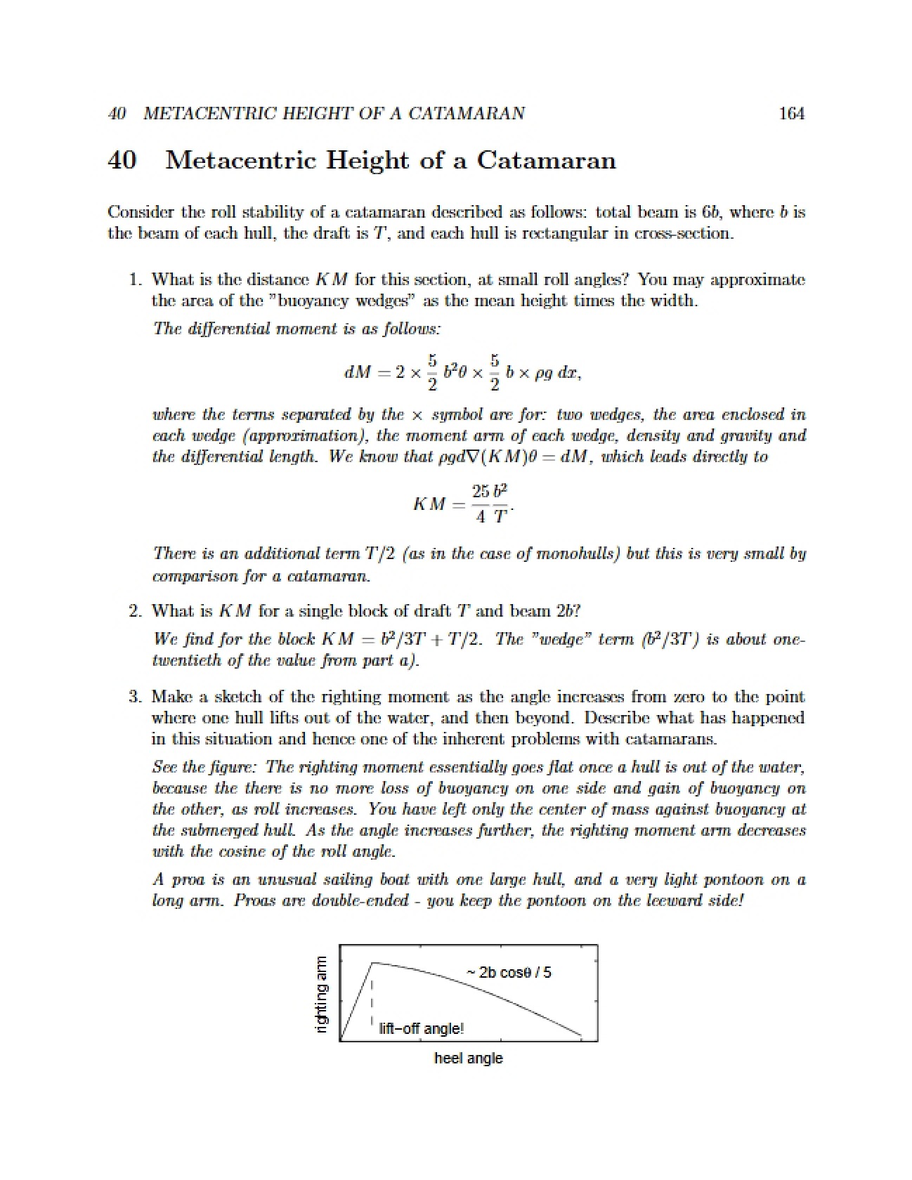 Catamaran Metacentric Height