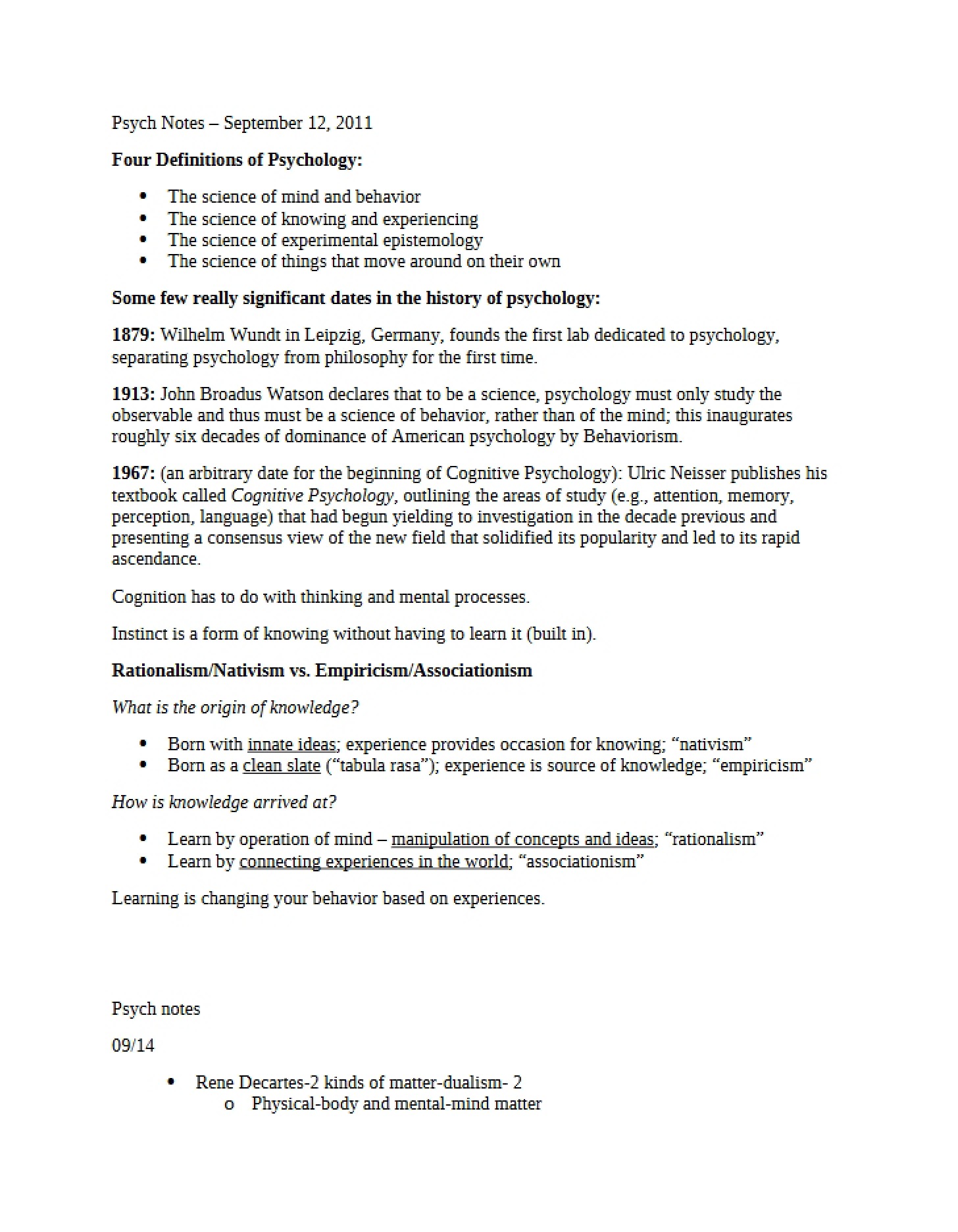 Course Notes
