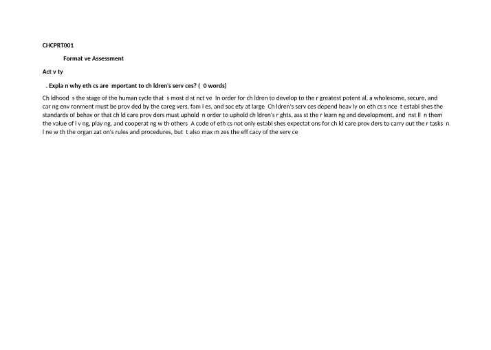 Formative Assessment Activity 9 Part 2