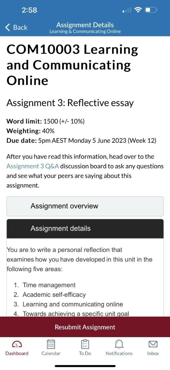 Learning & Communicating Online - Reflective Skills