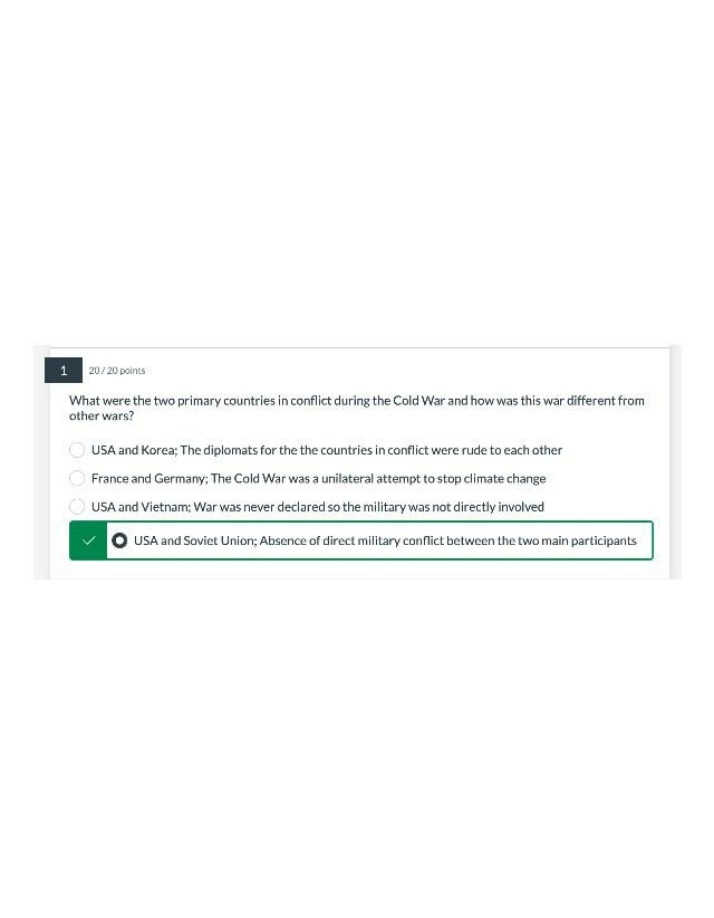 Quiz on the Cold War