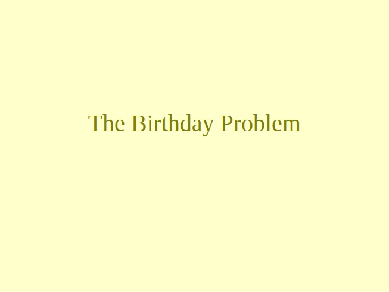 Problem Definition
