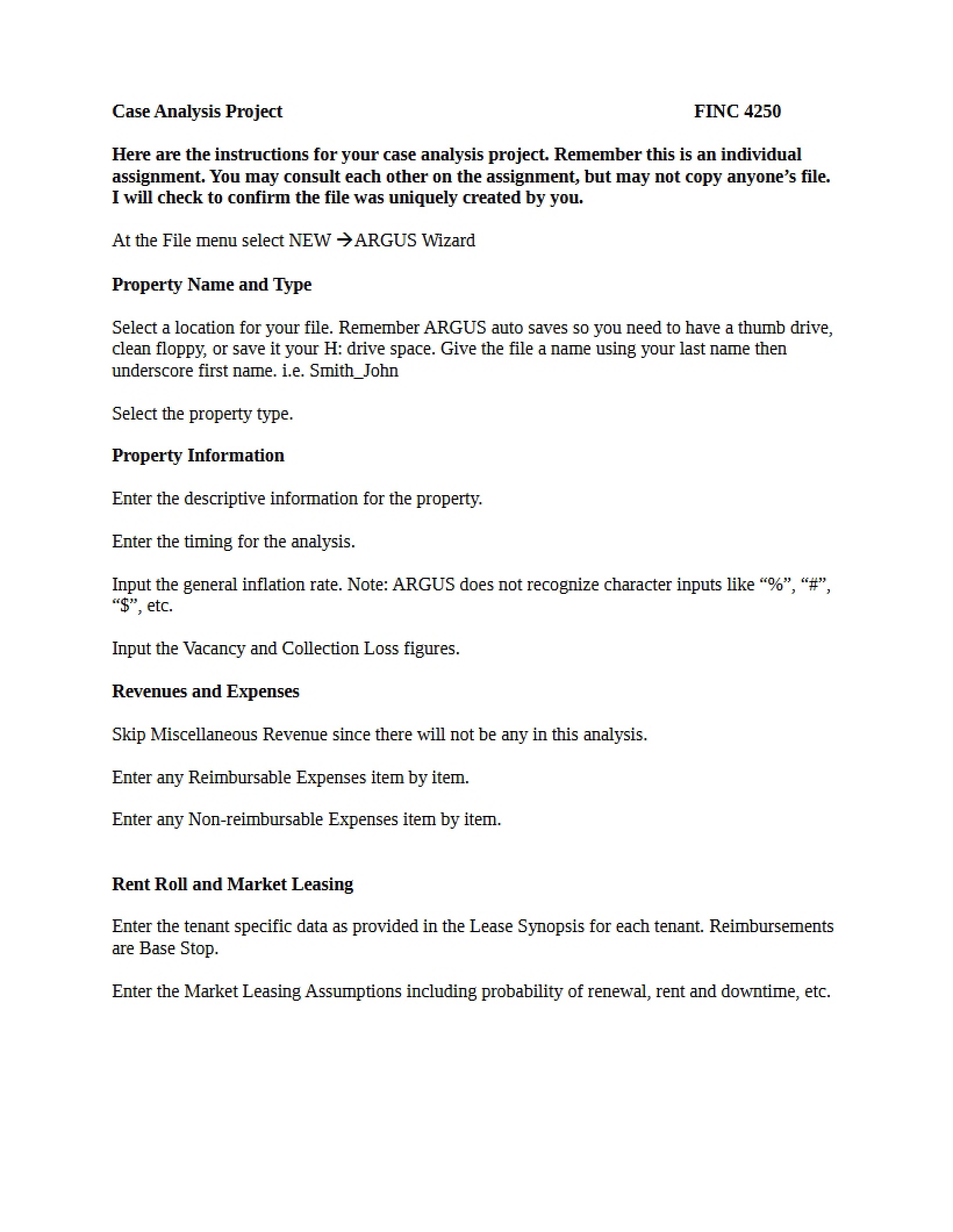 Case Analysis Project for Real Estate