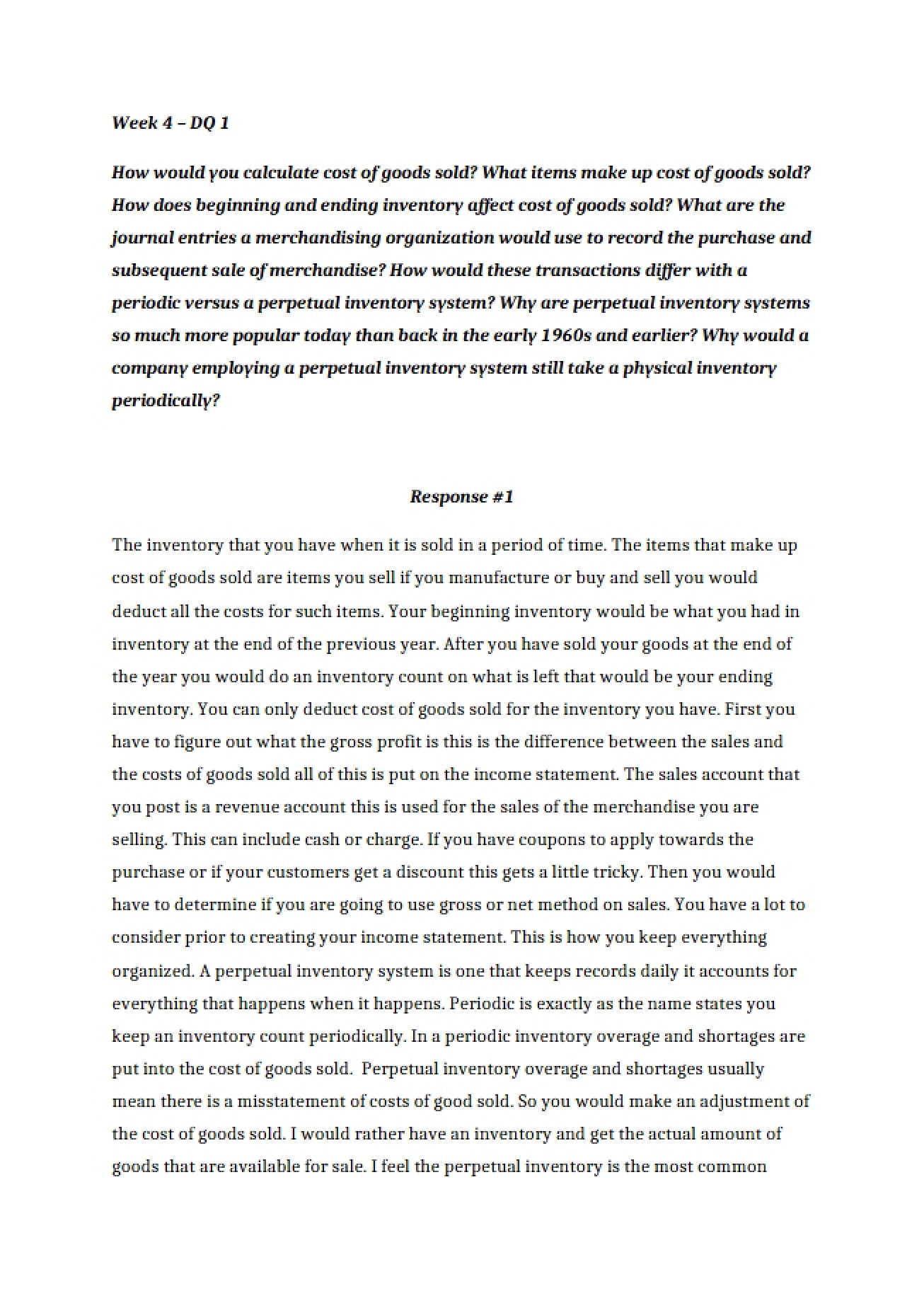 Essay (IV)