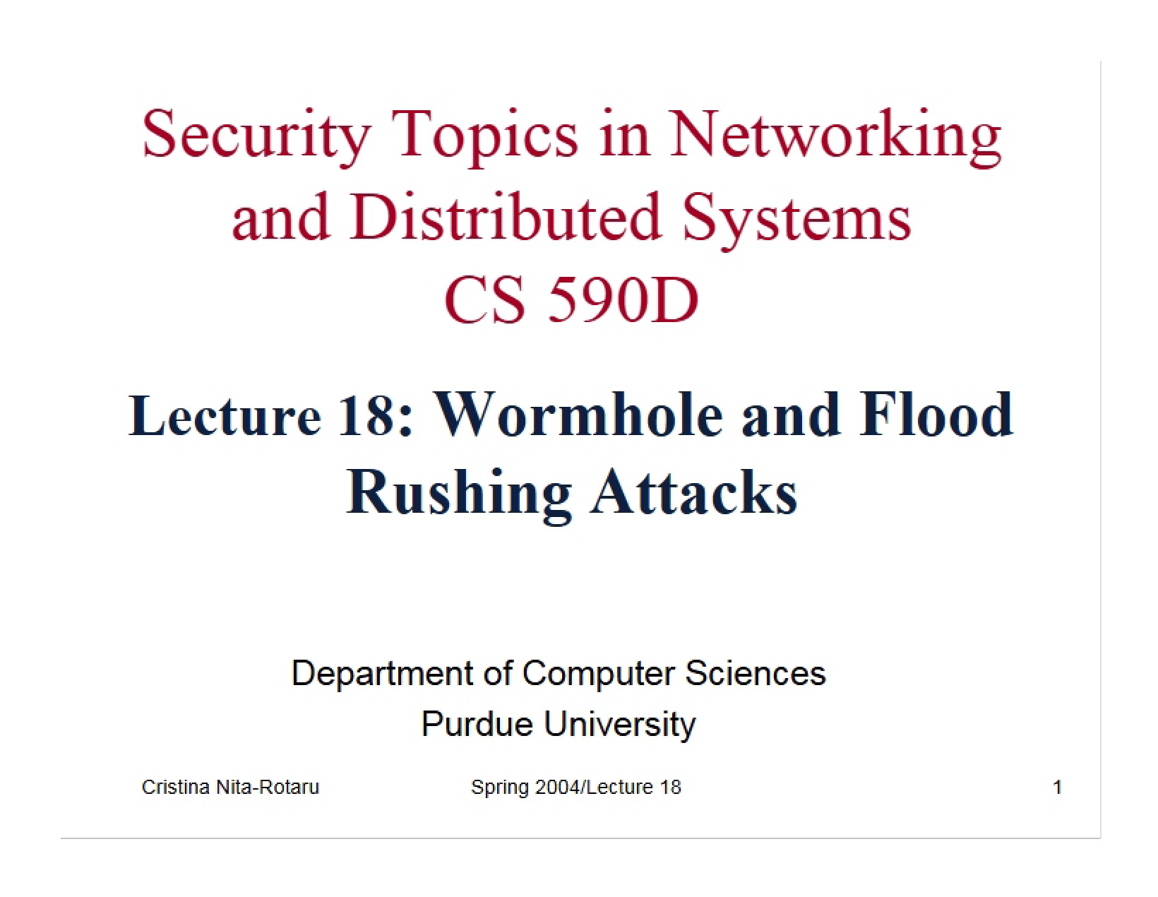 Topics in CS Lecture Notes