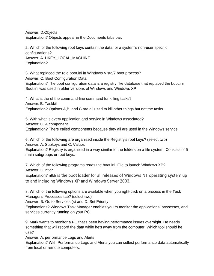 Windows registry boot process - Q&A