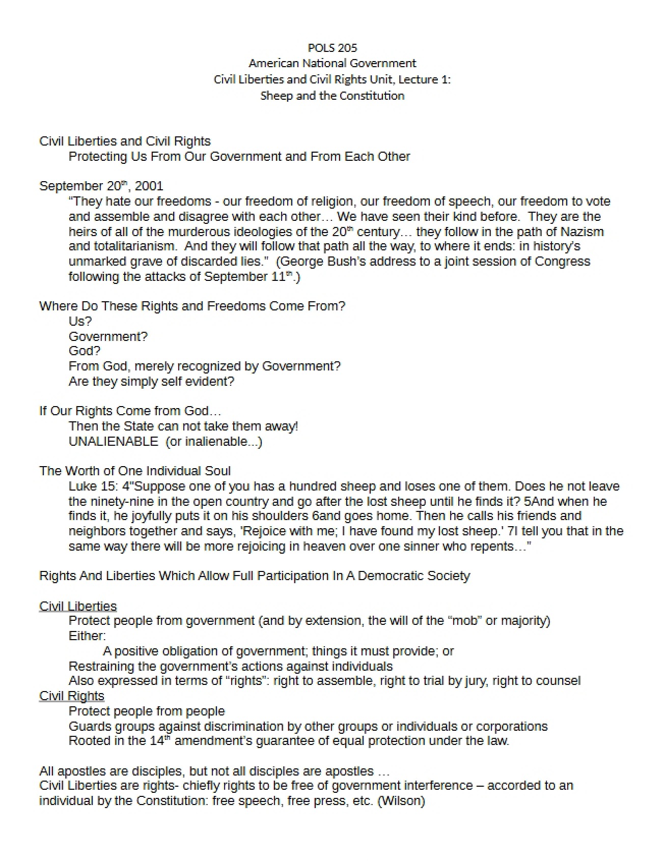 Overview of American National Government