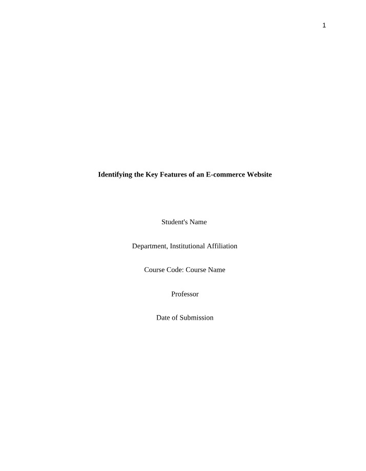 Electronic Commerce Overview