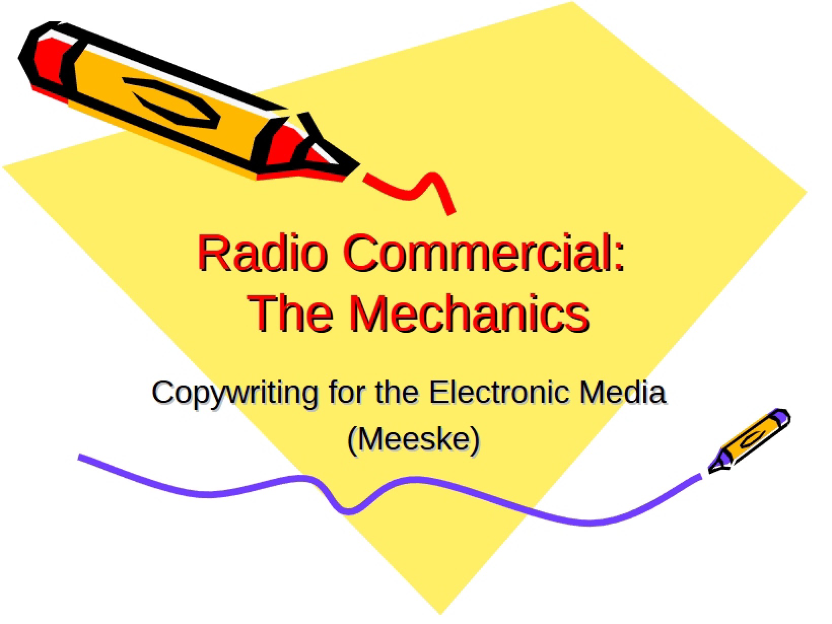 Mechanics of Radio Commercials