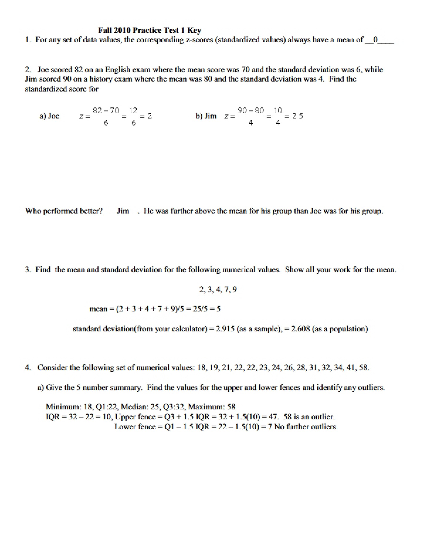 Test Preparation