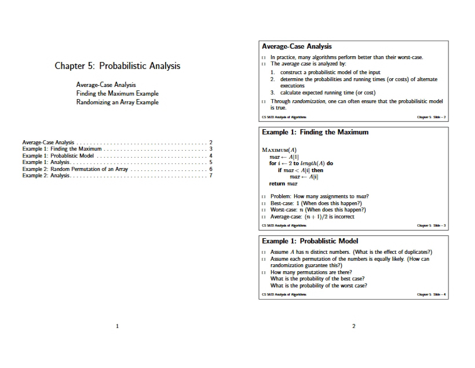 Analysis of Probability
