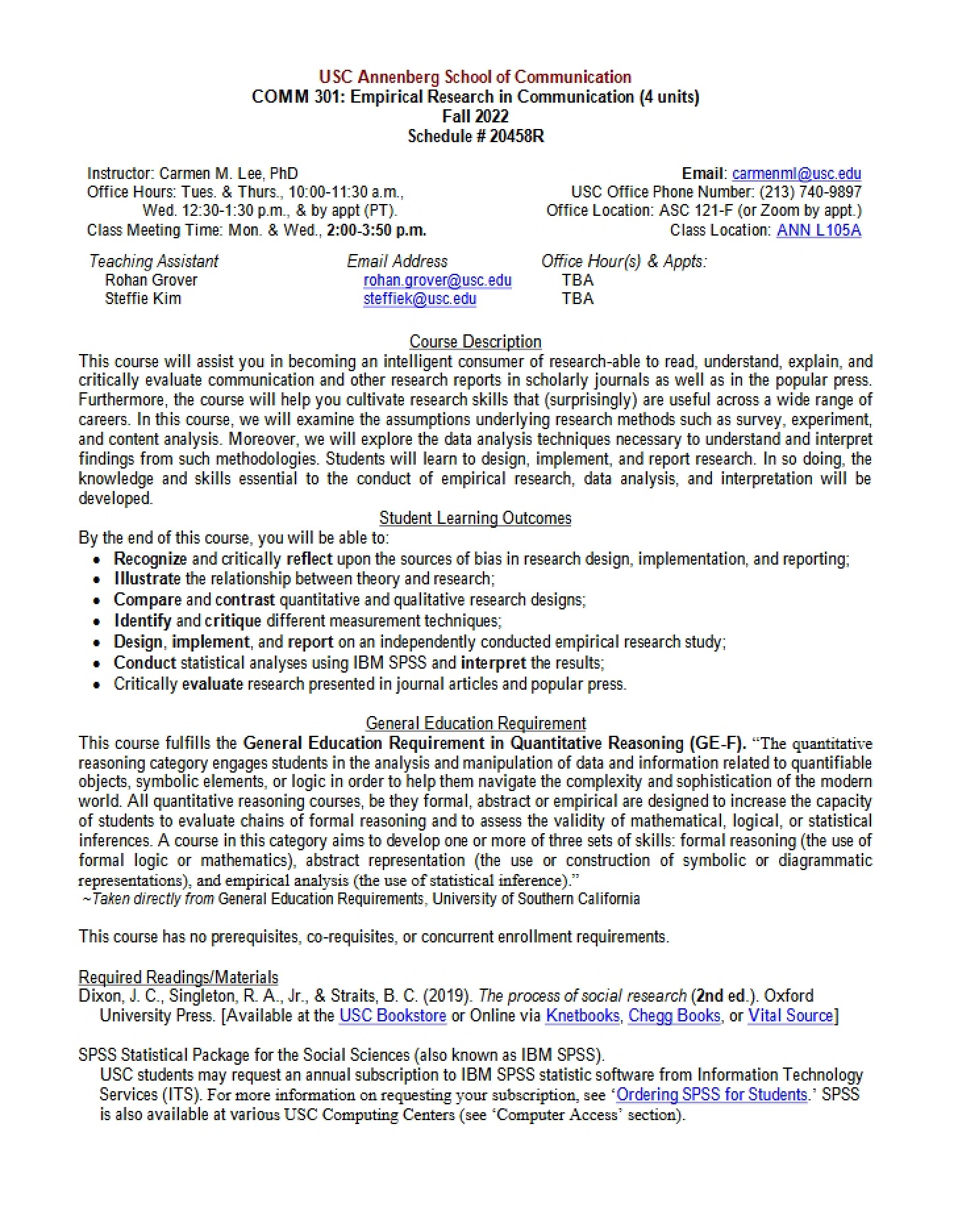 Course Syllabus