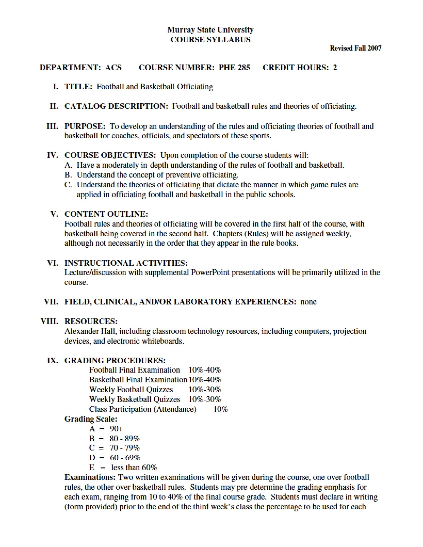 Syllabus