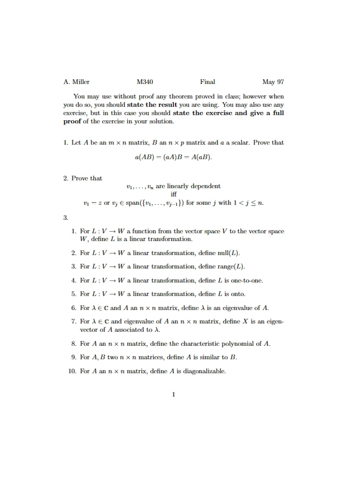 Final Assessment