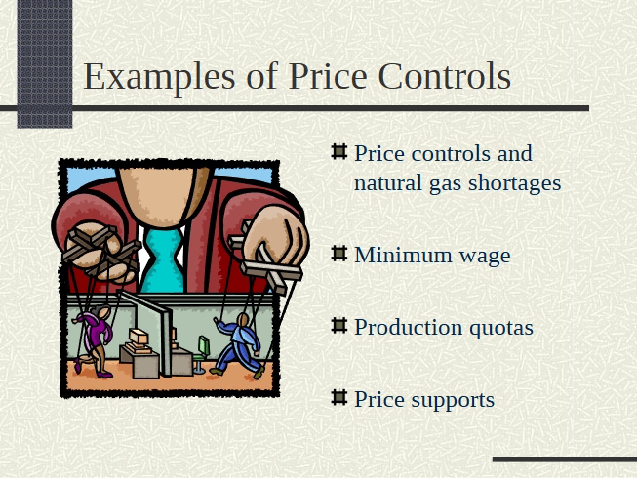 Price Control Examples