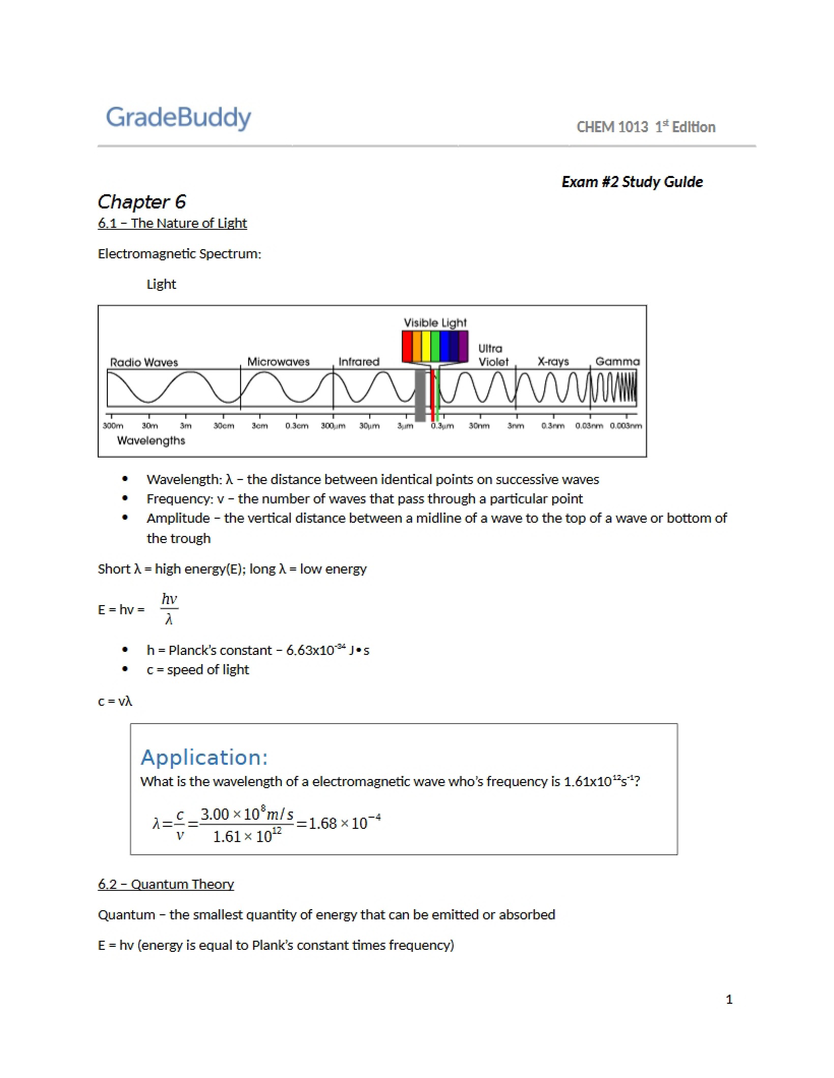 General Chemistry I Exam 2 Guide