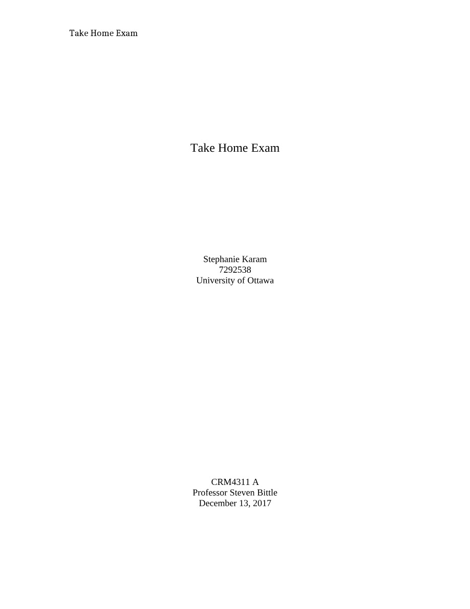 ECOR 2606 - Take Home Exam