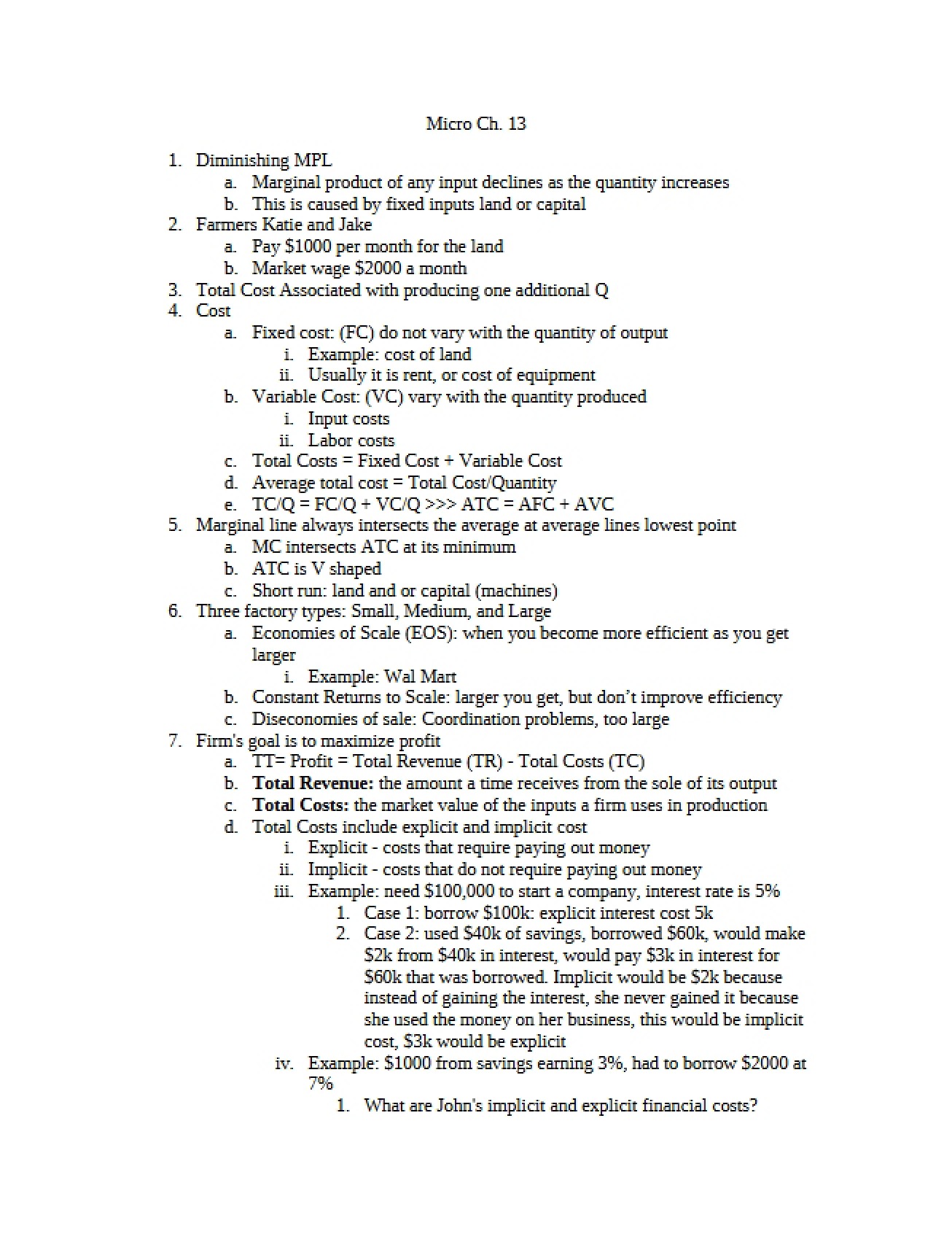 Chapter 13 Microeconomics