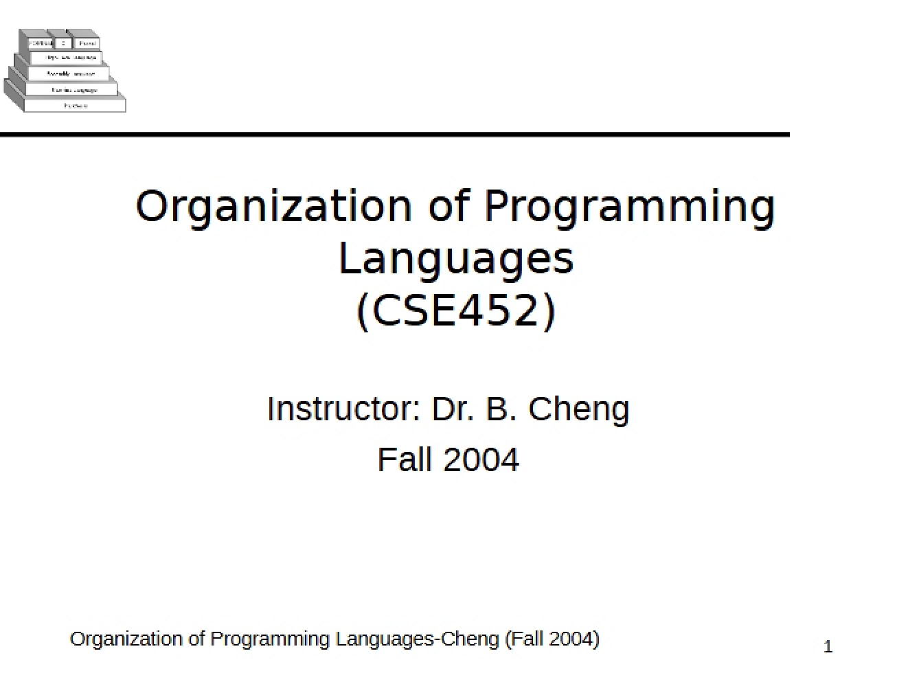 Programming Language Organization