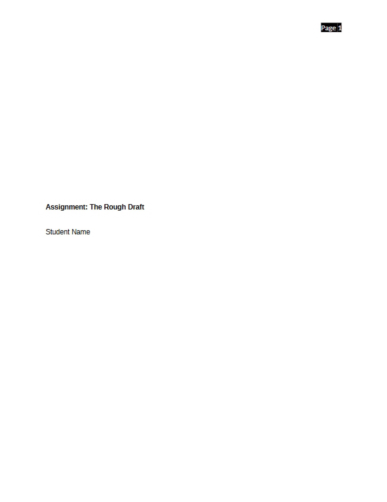 Rough Draft Submission